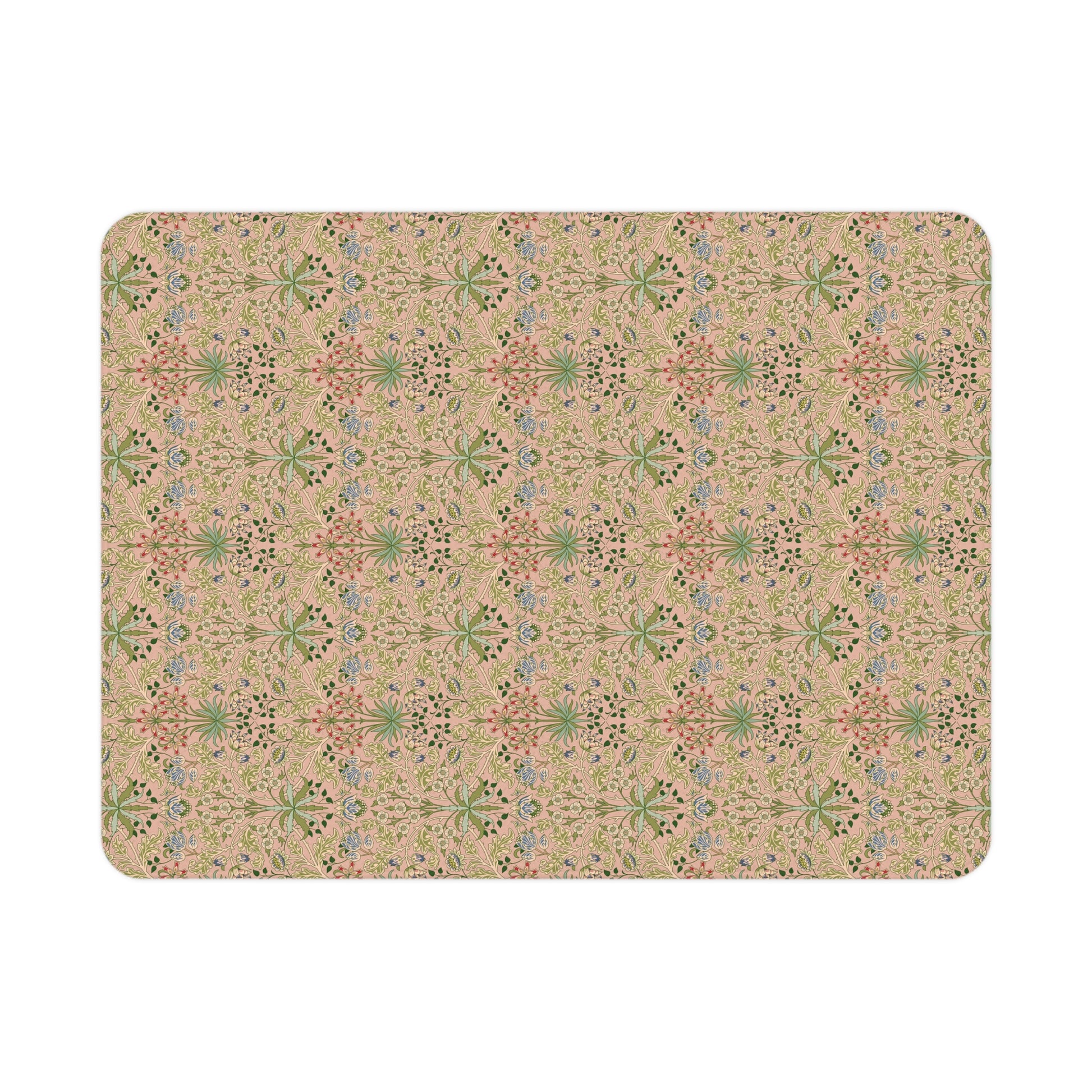 Patterned doormat with a geometric design on a beige background