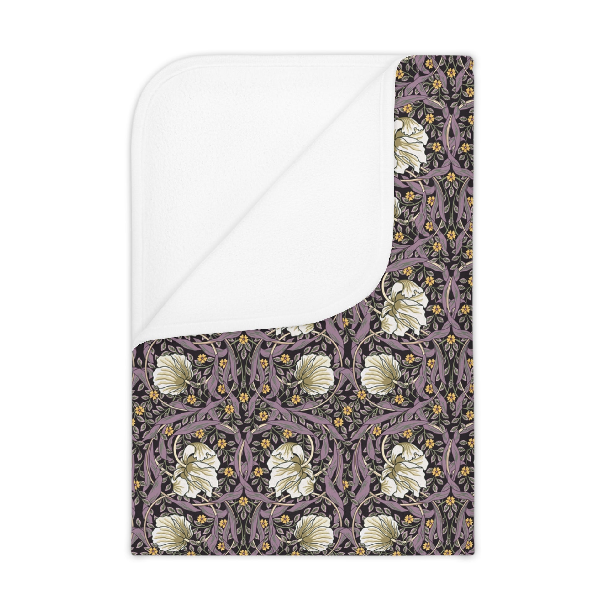 Floral patterned product with white interior on a white background