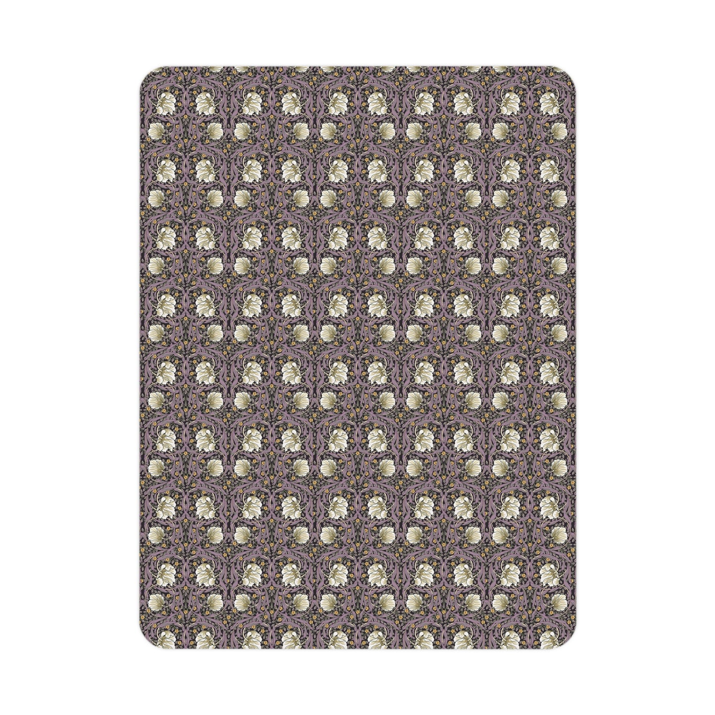 Patterned toddler blanket with a geometric design on a white background