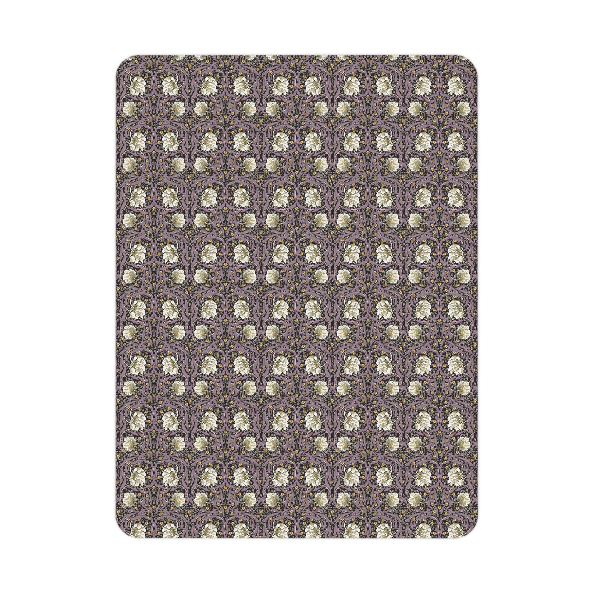 Patterned toddler blanket with a geometric design on a white background