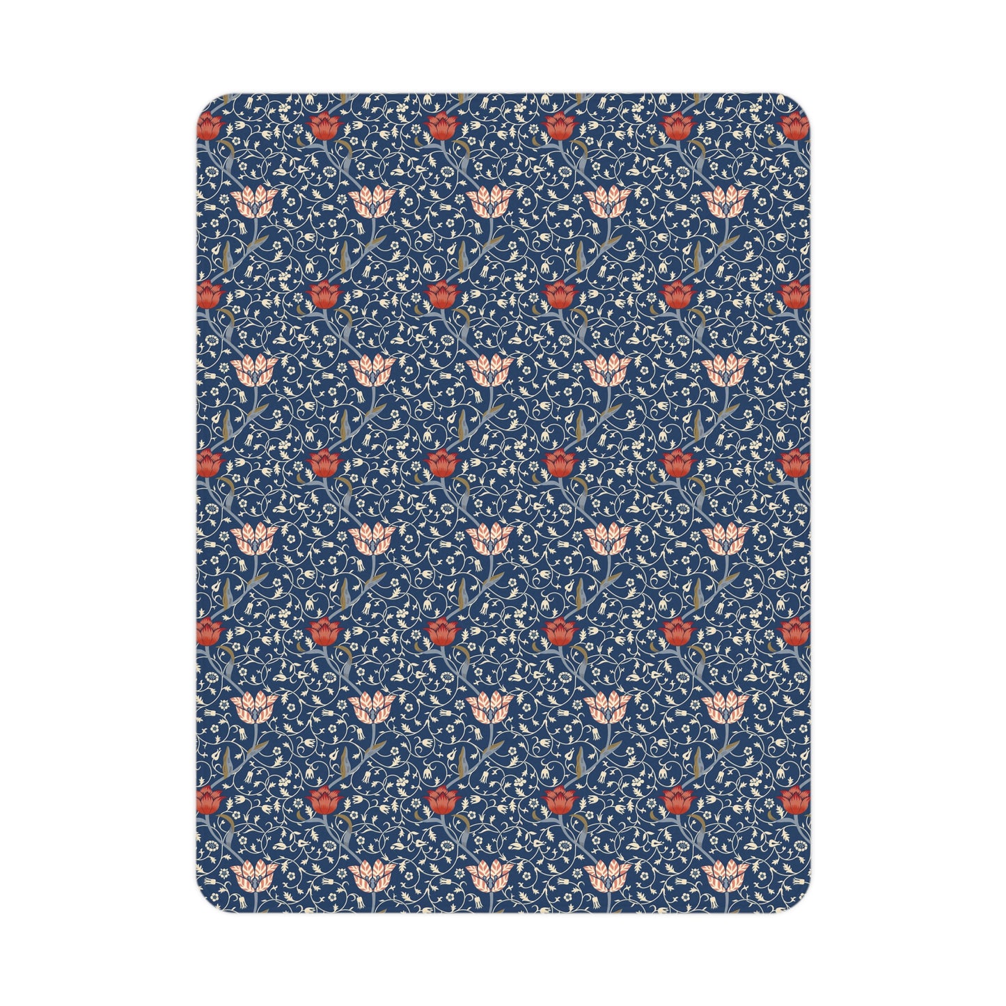 Floral patterned product on a blue background