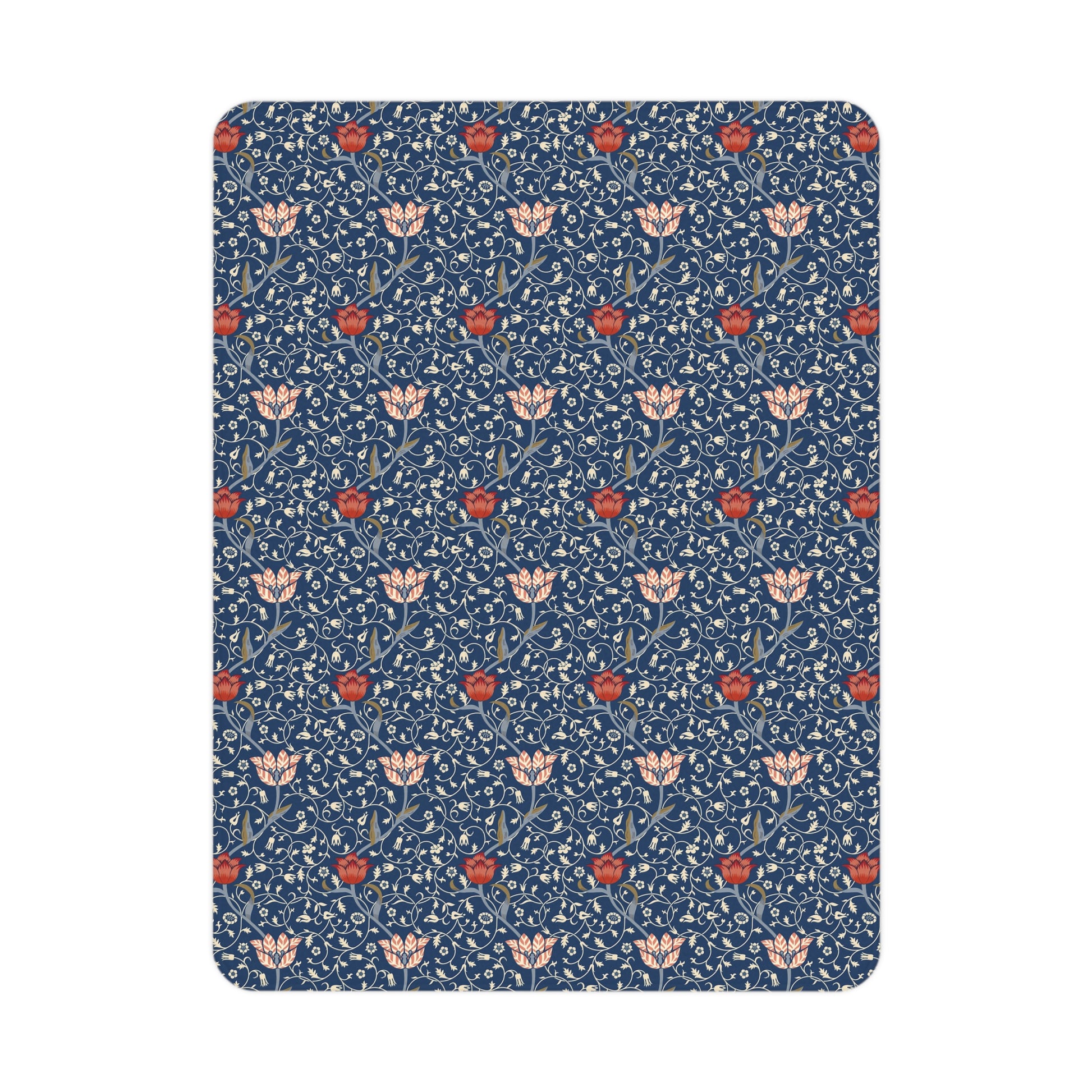 Floral patterned product on a blue background