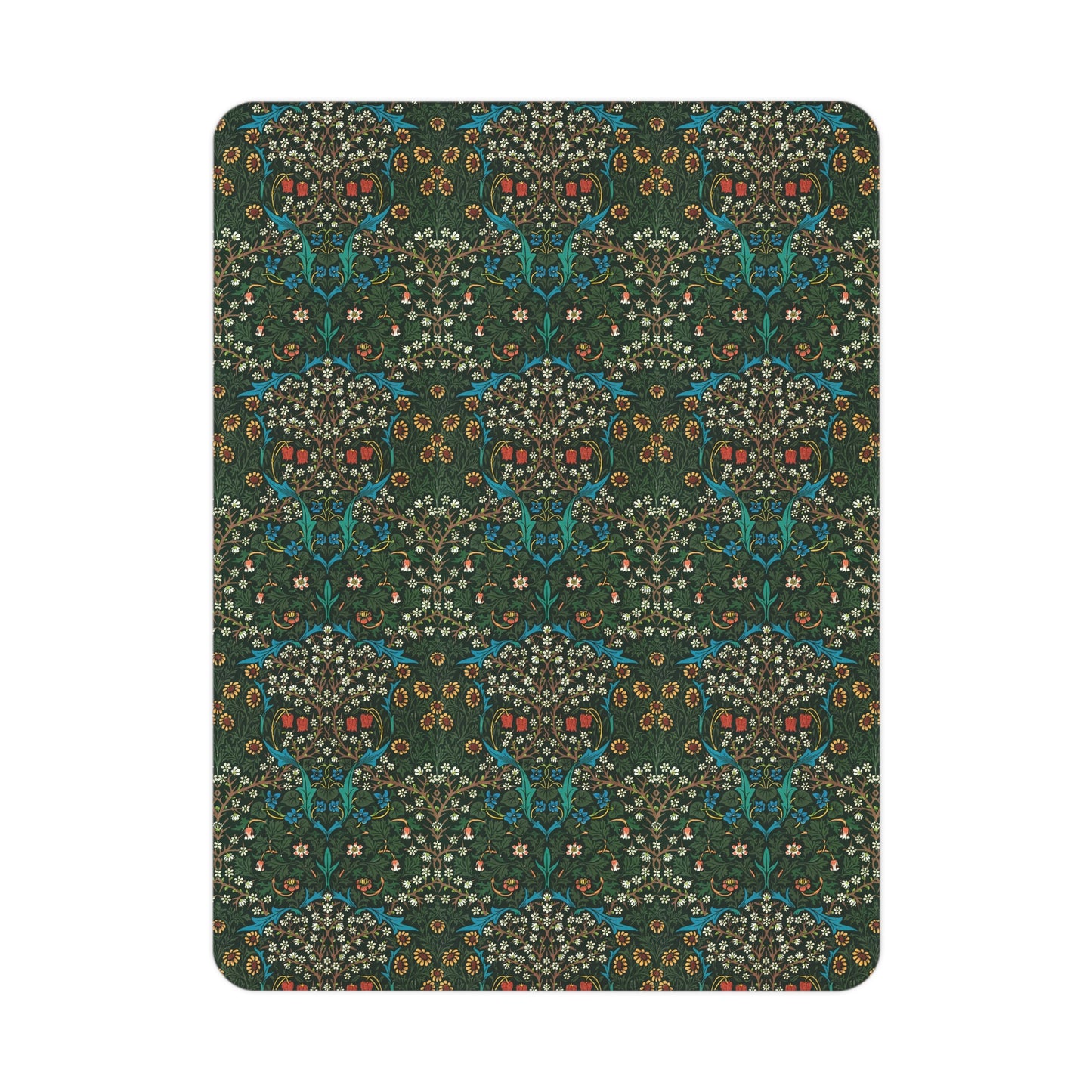 Decorative mat with a floral pattern on a white background