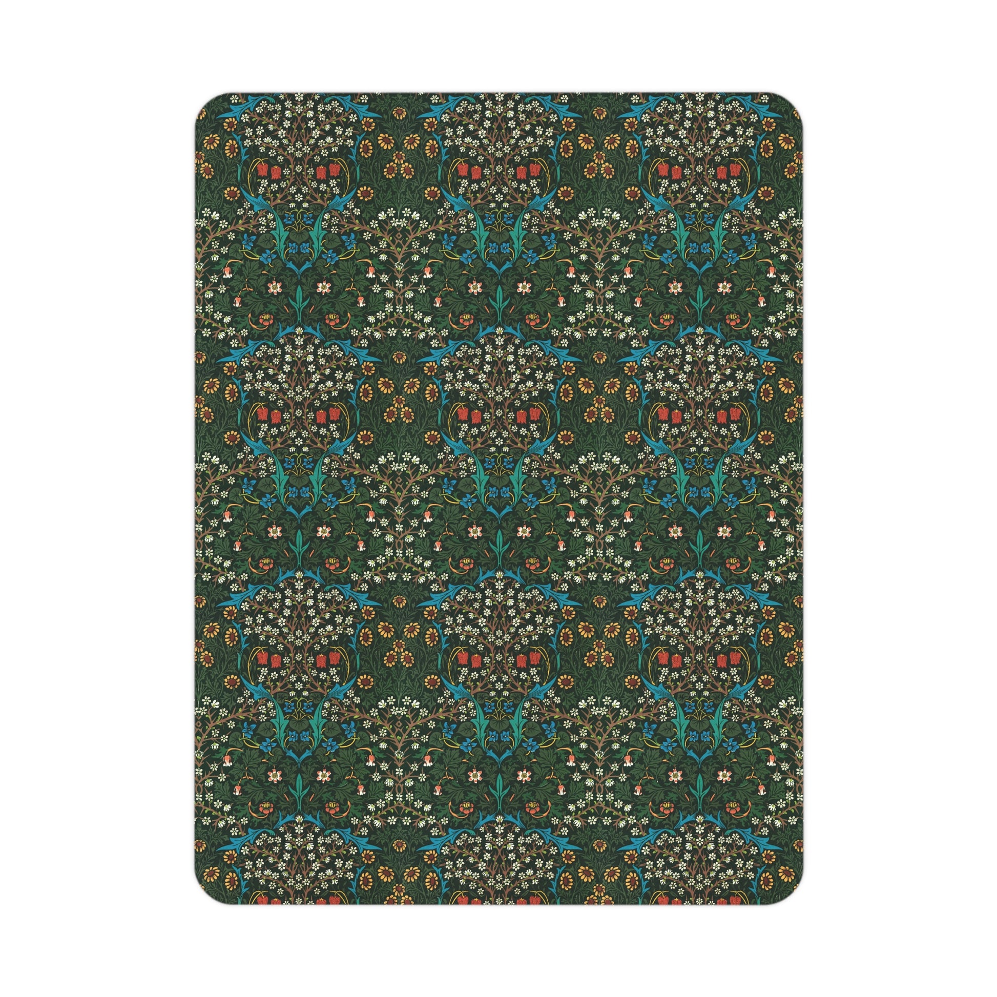 Decorative mat with a floral pattern on a white background