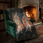 Lush Crushed Velvet Blanket inspired by William Morris & Co in a pattern called Angeli Ministrantes Collection