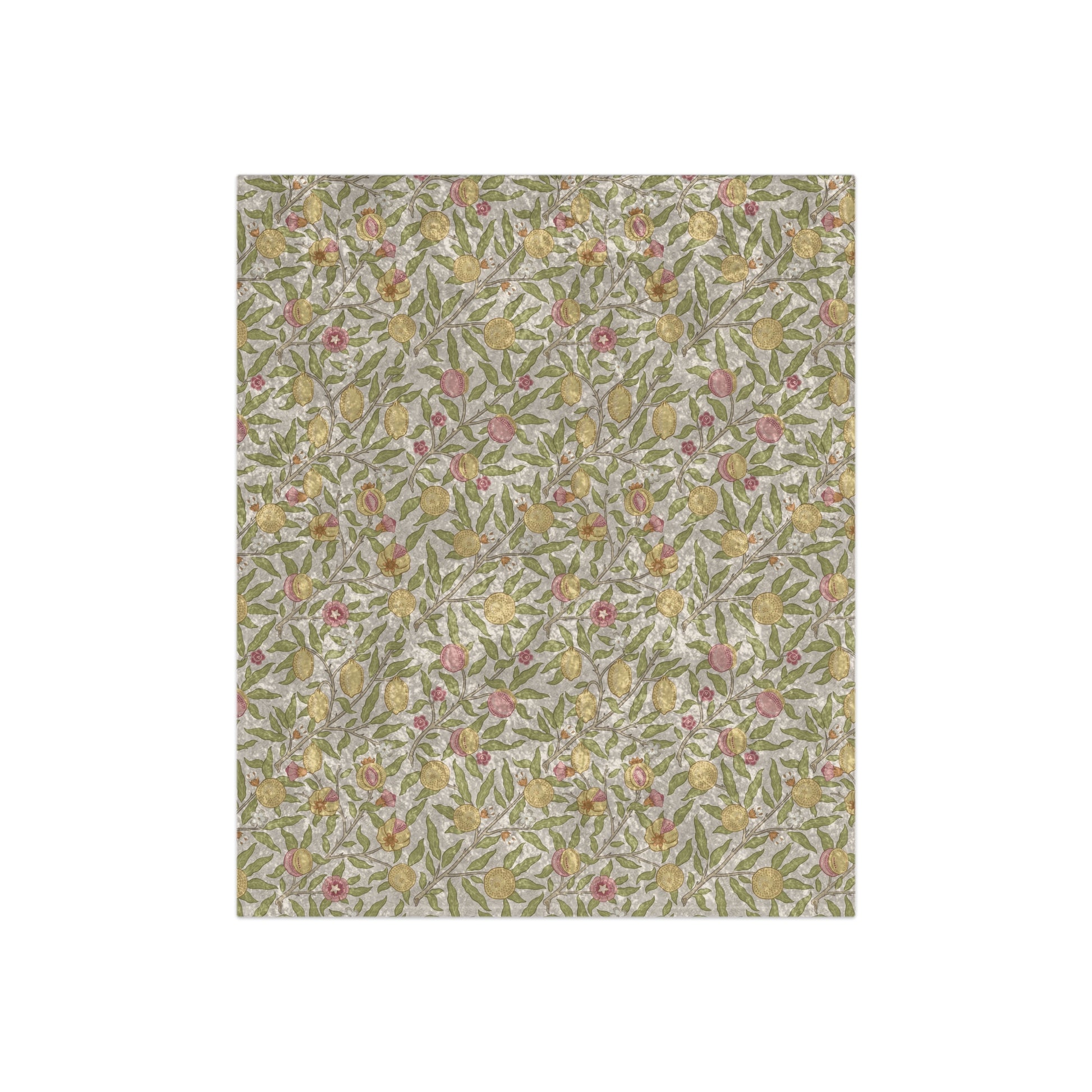 Floral patterned fabric swatch on a white background