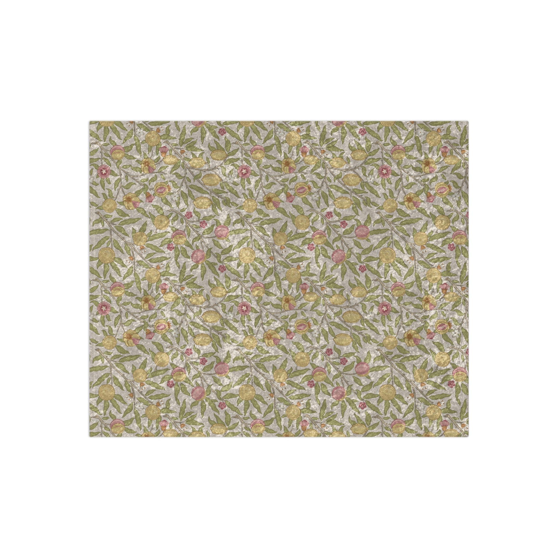 Floral patterned fabric swatch on a white background