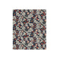 A floral patterned crushed velvet blanket in royal blue with William Morris-inspired design.