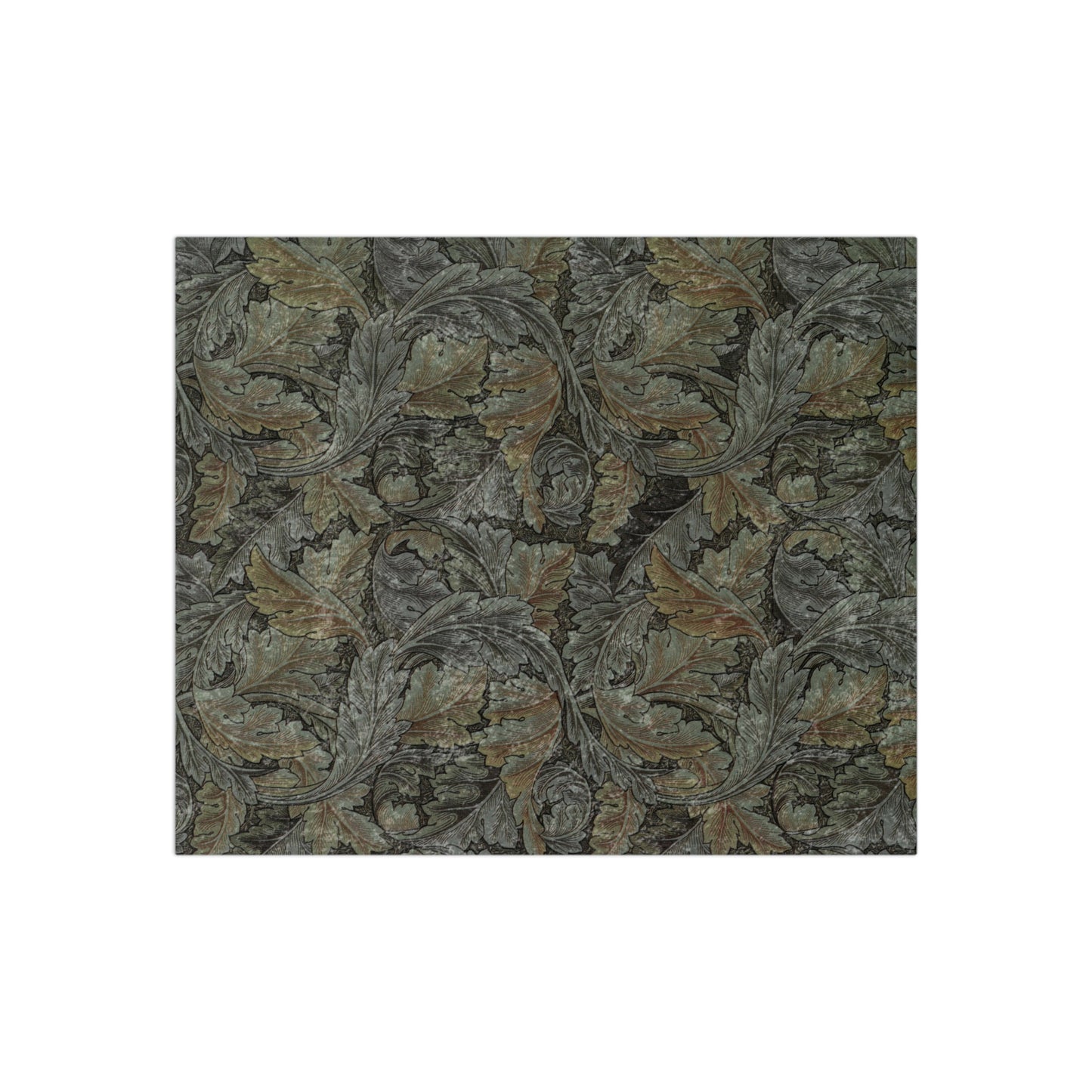 Velvet Blanket inspired by William Morris - Acanthus Collection (Grey)