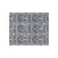Patterned fabric swatch with blue and gray design on a white background