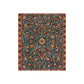 A lush crushed velvet blanket with a William Morris & Co floral pattern in rich colours, hemmed edges and a silky finish.