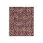 A red and brown William Morris & Co  floral patterned velvet blanket with hemmed edges and a silky finish.