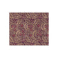 A red and brown William Morris & Co  floral patterned velvet blanket with hemmed edges and a silky finish.