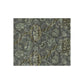 A crushed velvet blanket with a floral pattern in muted colors, folded to show both the patterned side and the solid gray reverse.