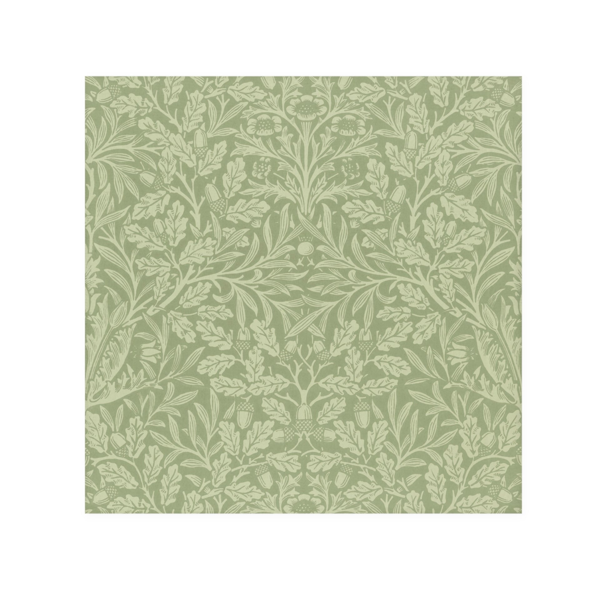 Green leafy pattern on a light green background