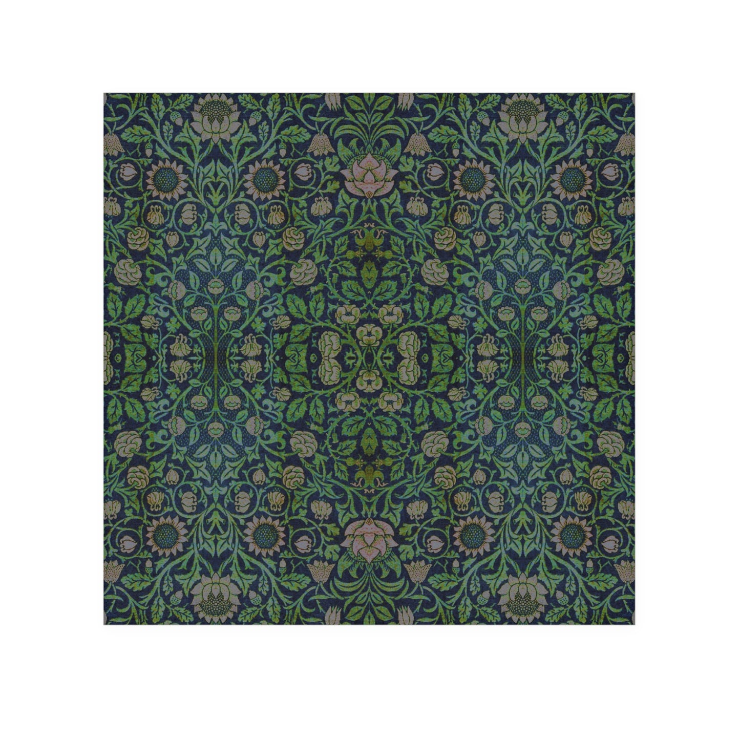Washcloth inspired by William Morris & Co - Violet and Columbine Collection (Green)