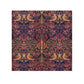 A multicolored floral patterned washcloth inspired by William Morris' arts and crafts floral patterns.