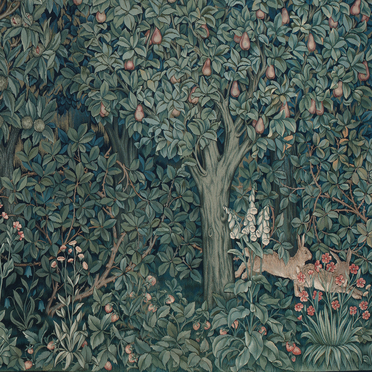 Washcloth inspired by William Morris - Greenery Collection (Rabbit)
