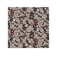 Floral and leaf pattern with pink and white flowers on a dark background
