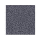A smoky blue washcloth with a floral pattern inspired by William Morris's design, featuring acorns and oak leaves.