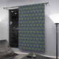 Floral patterned sliding door in a modern interior setting