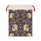 A rectangular Christmas gift bag with a floral pattern inspired by William Morris - Pimpernel Collection in a rosewood colour.