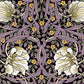 A rectangular Christmas gift bag with a floral pattern inspired by William Morris - Pimpernel Collection in a rosewood colour.