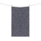 A smoky blue kitchen tea towel with a floral and leaf pattern inspired by William Morris - Acorn and Oak Leaves Collection.