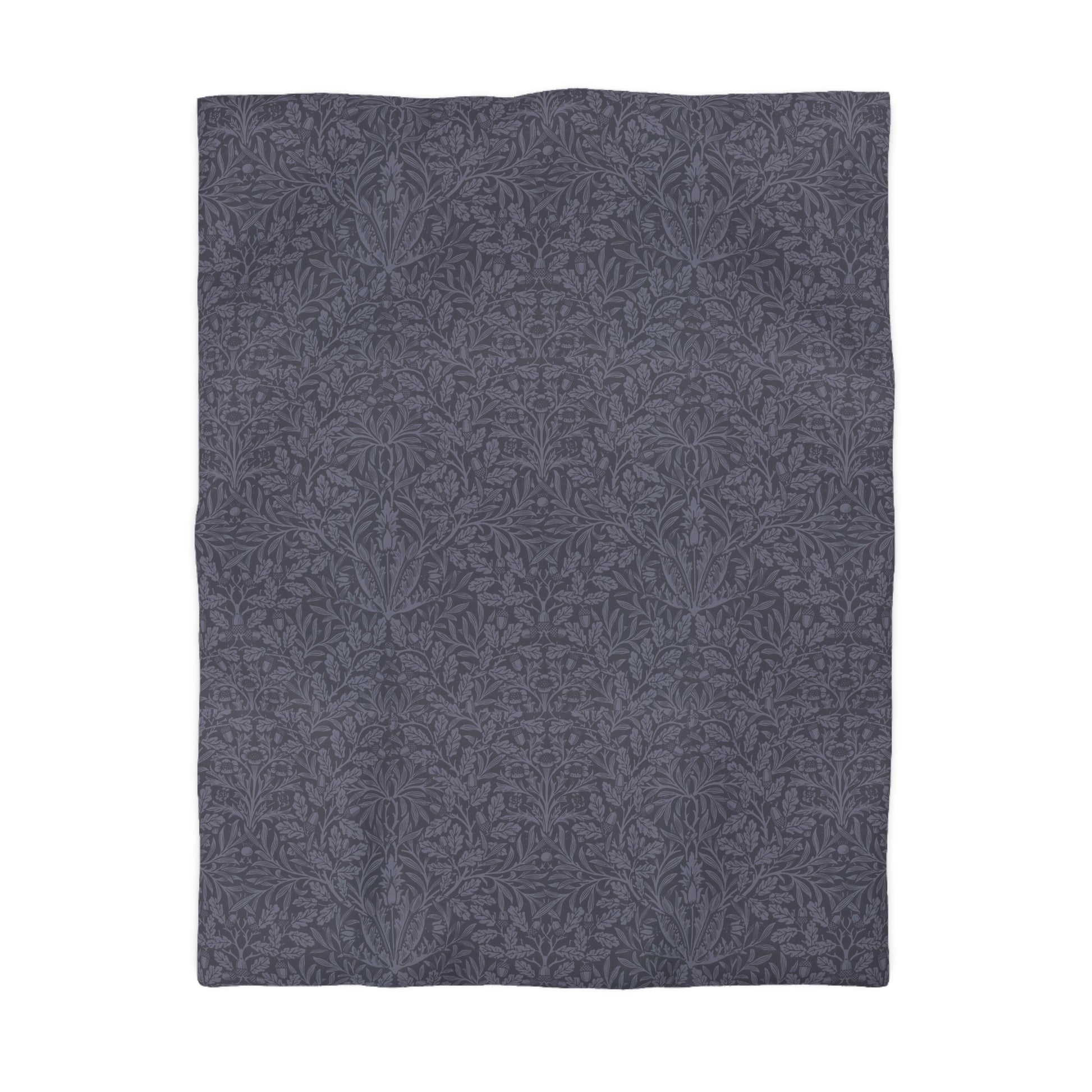 Dark gray patterned fabric on a white background