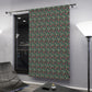 Floral patterned sliding door in a modern interior setting