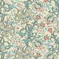 Decorative floral pattern with blue and pink flowers on a beige background