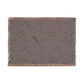 Gray woven blanket with fringe on a white background