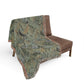 Woven Cotton Blanket inspired by William Morris - Acanthus Collection (Grey)