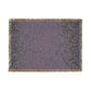 Decorative throw blanket with a floral pattern on a white background