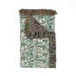 Woven Cotton Blanket inspired by William Morris - Anemone Collection (Aqua)