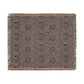 Woven Cotton Blanket inspired by William Morris - Anemone Collection (Aqua)