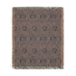 Woven Cotton Blanket inspired by William Morris - Anemone Collection (Aqua)