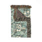 Woven Cotton Blanket inspired by William Morris - Anemone Collection (Aqua)