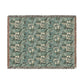 Woven Cotton Blanket inspired by William Morris - Anemone Collection (Aqua)