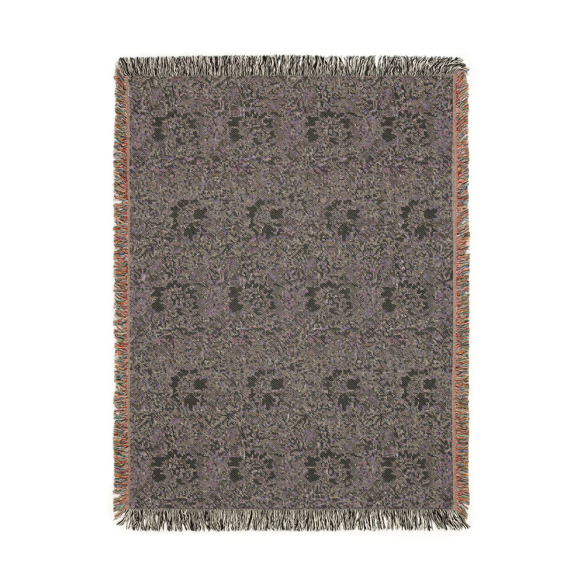 Woven Cotton Blanket inspired by William Morris - Anemone Collection (Mist)