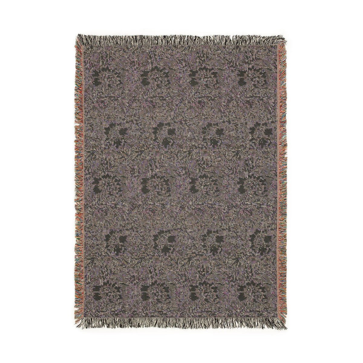 Woven Cotton Blanket inspired by William Morris - Anemone Collection (Mist)