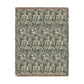 Woven Cotton Blanket inspired by William Morris - Anemone Collection (Mist)