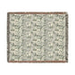 Woven Cotton Blanket inspired by William Morris - Anemone Collection (Mist)