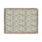 Woven Cotton Blanket inspired by William Morris - Anemone Collection (Mist)