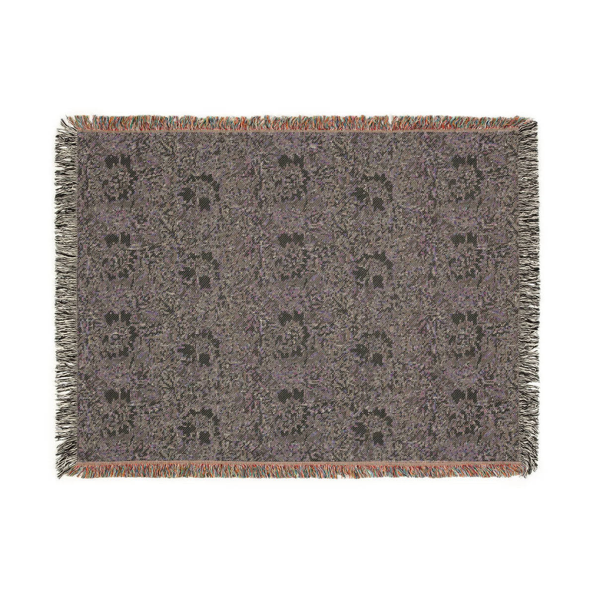 Woven Cotton Blanket inspired by William Morris - Anemone Collection (Mist)
