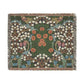 Floral patterned throw blanket with a white background