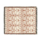 Patterned throw blanket with decorative design on a white background