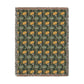 Woven Cotton Blanket inspired by William Morris - Chrysanthemum Collection (Yellow)