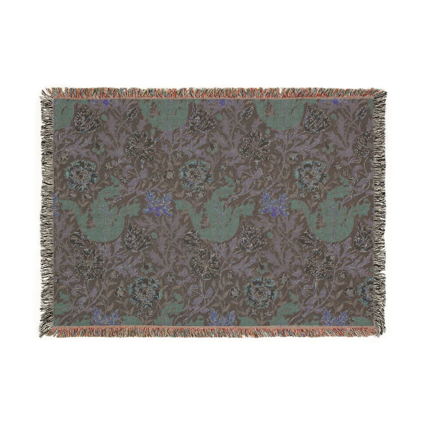 Woven Cotton Blanket inspired by William Morris - Compton Collection (Moor Cottage)