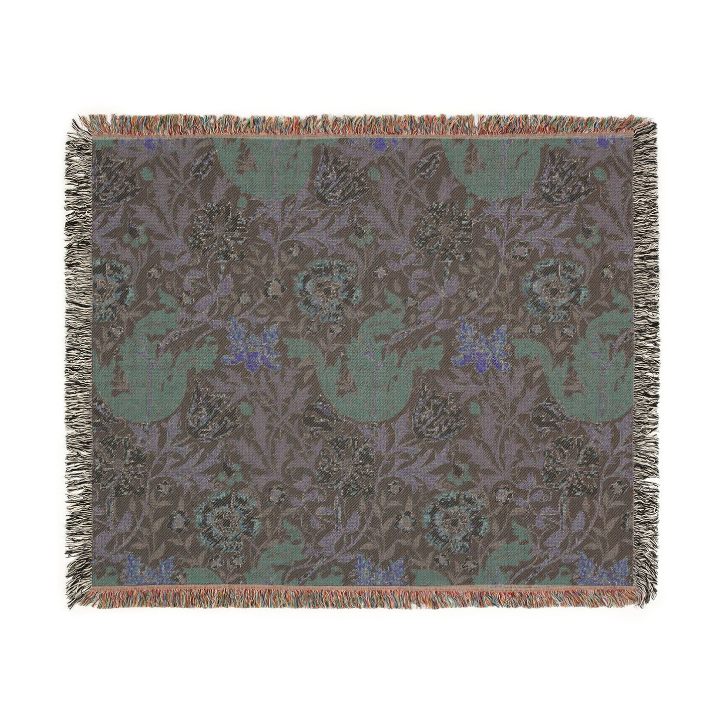 Woven Cotton Blanket inspired by William Morris - Compton Collection (Moor Cottage)